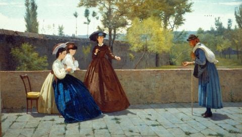 Silvestro Lega, L'elemosina, 1864