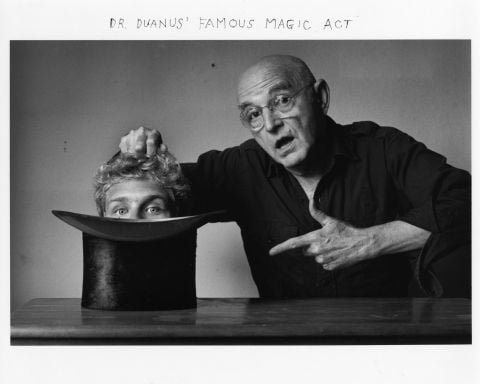 Dr. Duanus’ famous magic act, 1996 © Duane Michals, Courtesy Admira, Milano