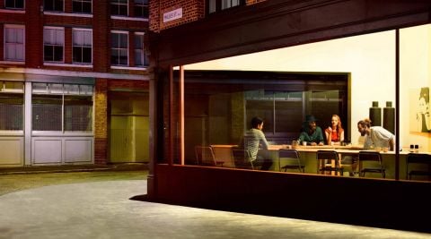 Nighthawks di Edward Hopper secondo Tim Cole, per IKEA