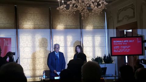 Paolo Baratta e Christine Macel presentano la Biennale di Venezia 2017