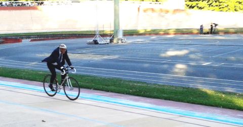 Jan Fabre in bicicletta a Lione