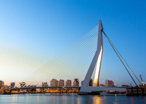 L'Erasmus Bridge di Ben van Berkel, a Rotterdam