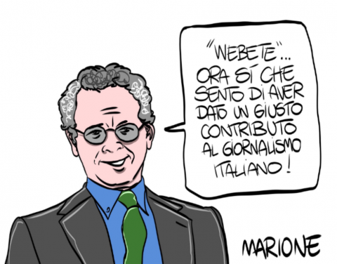 La vignetta di Marione sul caso 'webete'