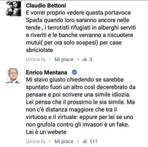 Lo storico tweet di Mentana che ha reso celebre il termine 'webete'