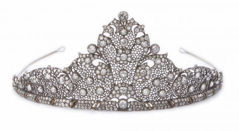 Tiara, Mario Buccellati, 1929, oro giallo, argento platinato, diamanti