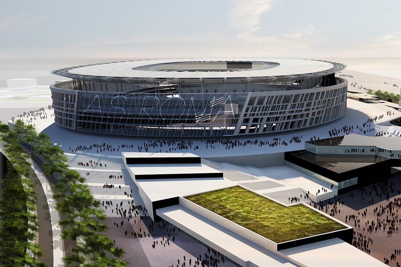 Il nuovo Stadio della Roma, rendering