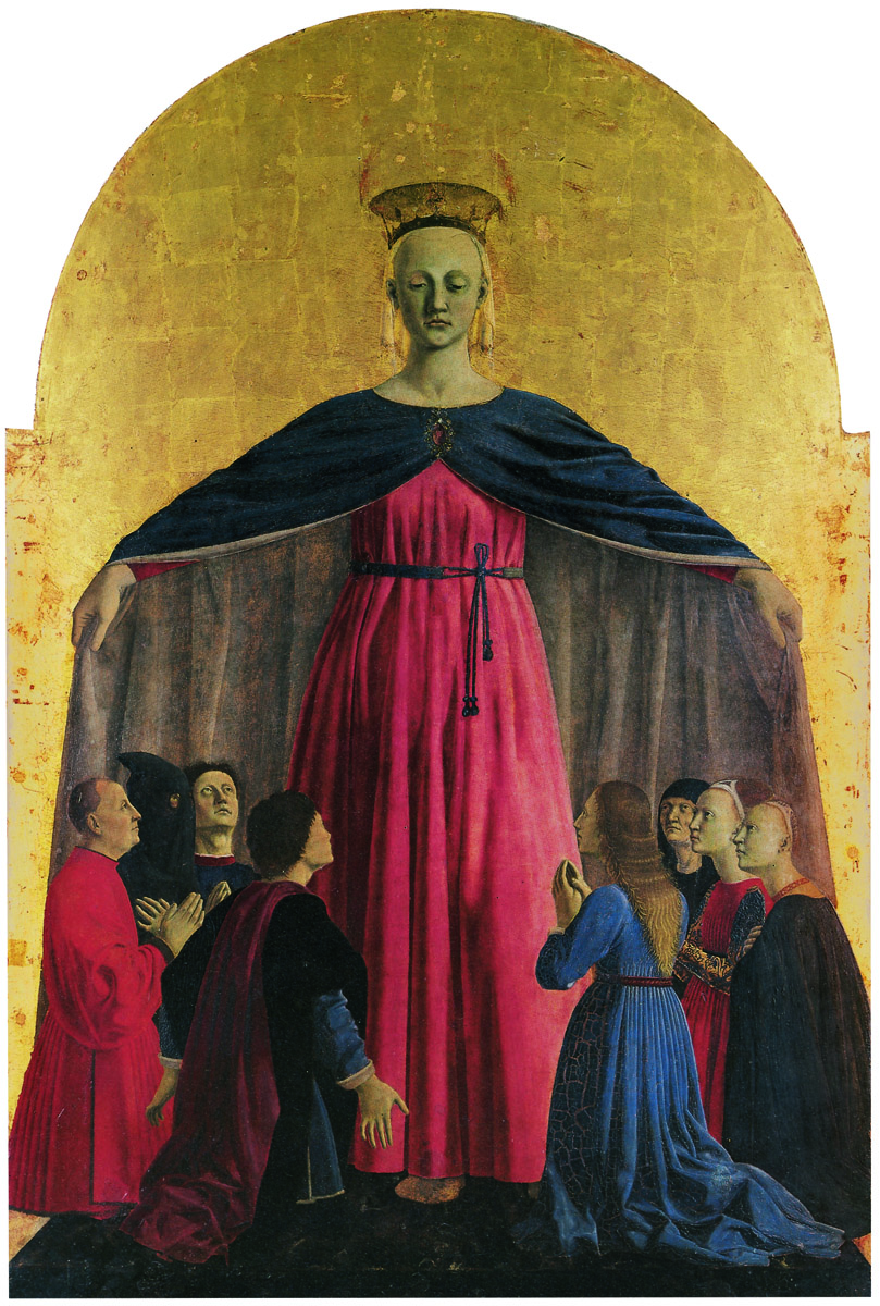 Piero della Francesca, Madonna della Misericordia, 1445-1462, olio su tavola. Museo Civico, Sansepolcro