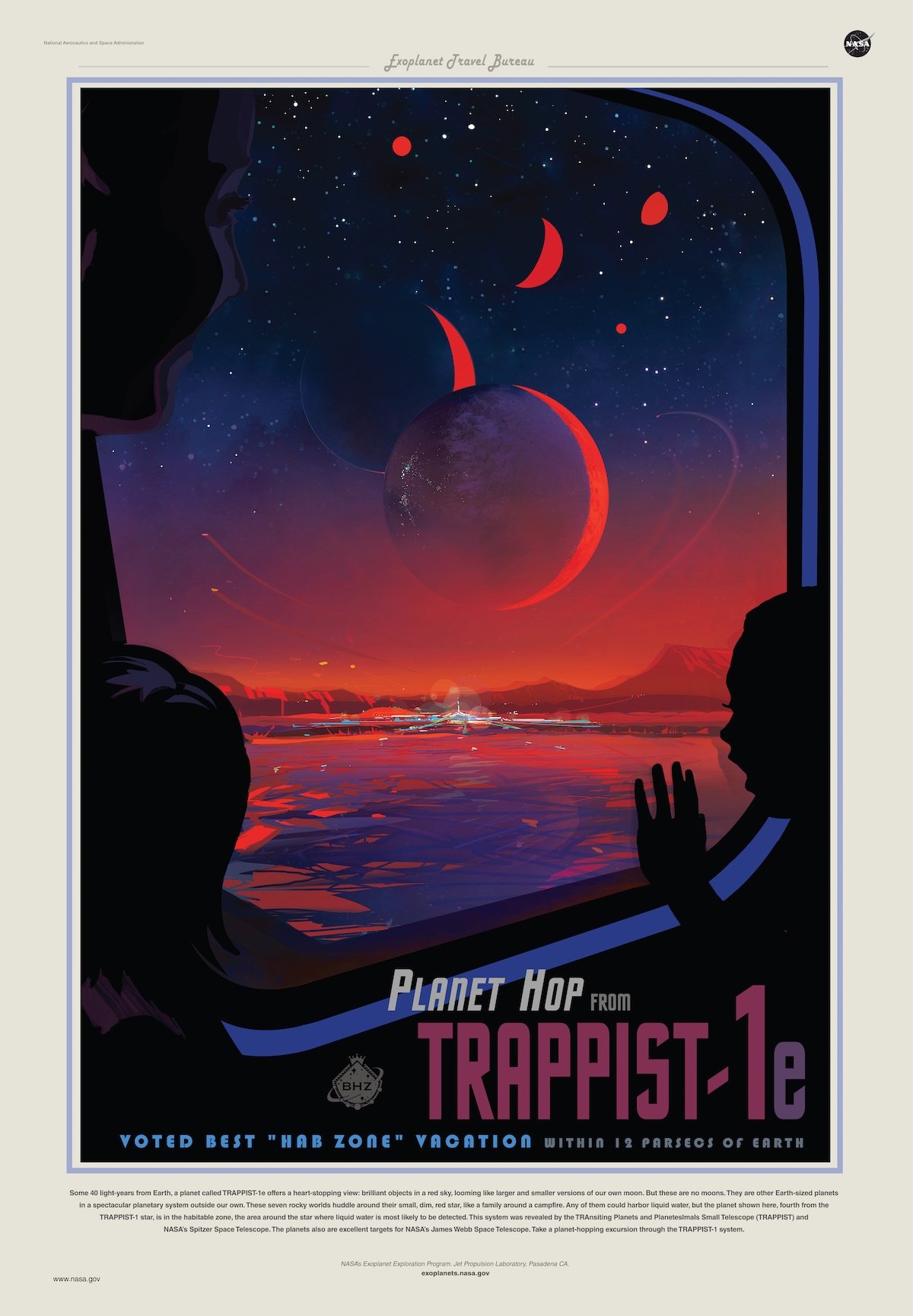 Poster Trappist-1 by Amanda J. Smith for Nasa 2