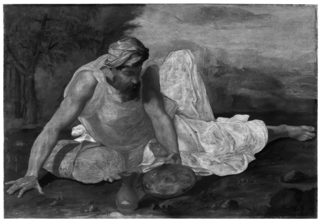Riflettografia di Elia nel deserto di Daniele da Volterra