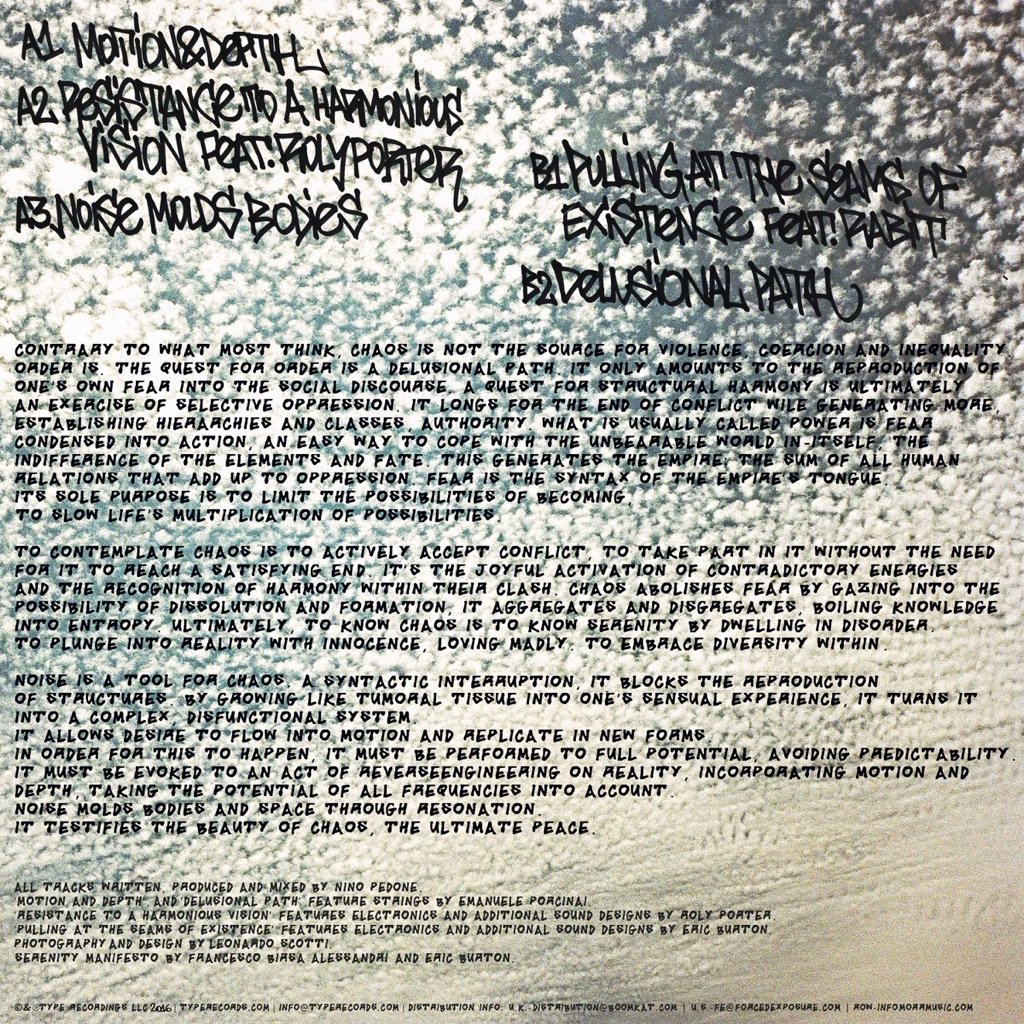 Shapednoise, Deafening Chaos Serenity. Artwork Back-Cover