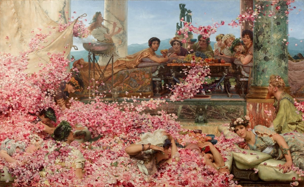 Lawrence Alma-Tadema, The Roses of Heliogabalus, 1888 (olio su tela, 132,7 x 214,4 cm), Colección Pérez Simón, Mexiko ©Piera, Arturo