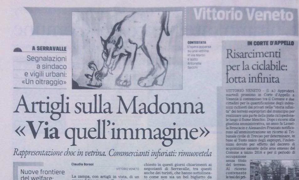 Artigli sulla Madonna, uno degli articoli usciti sul caso Cucchi-Codalunga