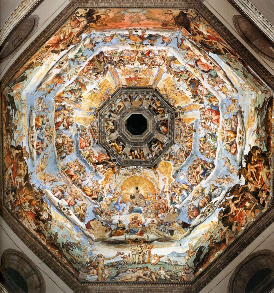Gli affraschi di Giorgio Vasari all'interno della Cupola del Brunelleschi