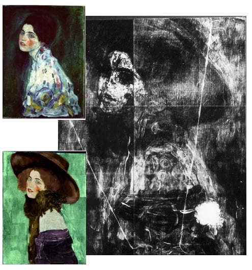 Gli studi in laboratorio sulla figura nascosta sotto il Ritratto di Signora di Klimt