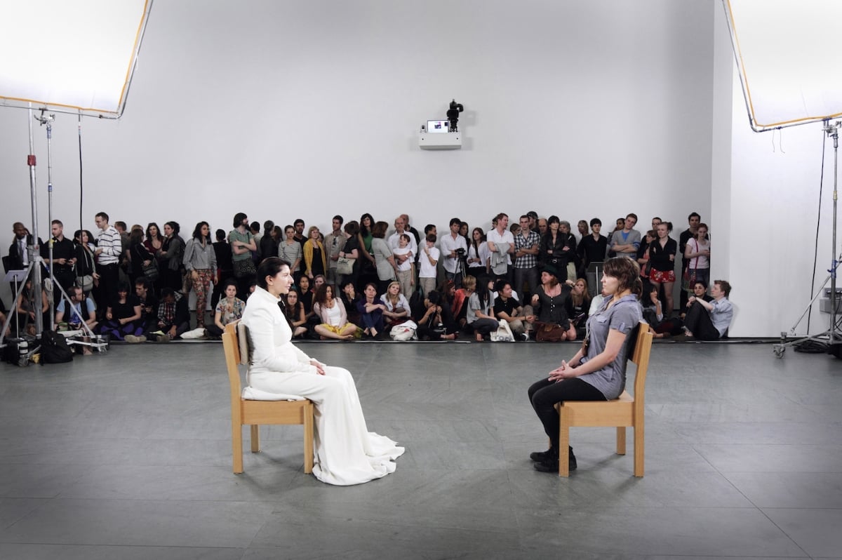 Marina Abramović, The Artist is Present, performance, 3 months, The Museum of Modern Art, New York, photo Marco Anelli (for MoMA), Courtesy the Marina Abramović Archives © Marina Abramović