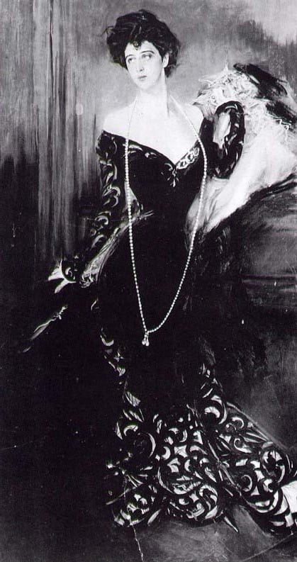 Donna Florio ritratta da Bondini nel 1901. Fotografia della prima versione, esposa a Venezia