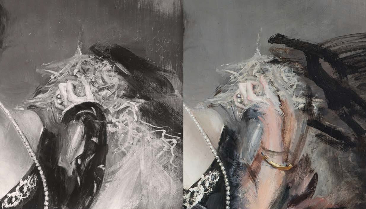 Giovanni Boldini, Donna Franca Florio, raffronto tra le version del 1901 del 1924