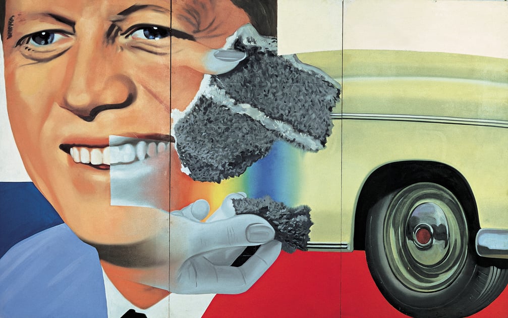 James Rosenquist, President Elect, 1960-61/1964, olio su masonite, 228 x 365.8 cm. Centre Georges Pompidou, Parigi. Photo courtesy of James Rosenquist