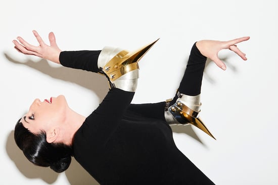 John Baldessari, Crowd Arm (Gold on Silver), 2016 and Crowd Arm (Gold on Gold), 2016. Ph. by Gorka Postigo, modelled by Rossy de Palma. Courtesy the artist, Marian Goodman Gallery and Hauser & Wirth