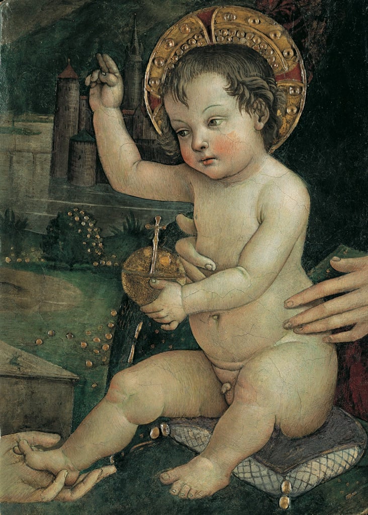 Pinturicchio, Bambin Gesù delle mani, 1492 ca. Fondazione Guglielmo Giordano, Perugia