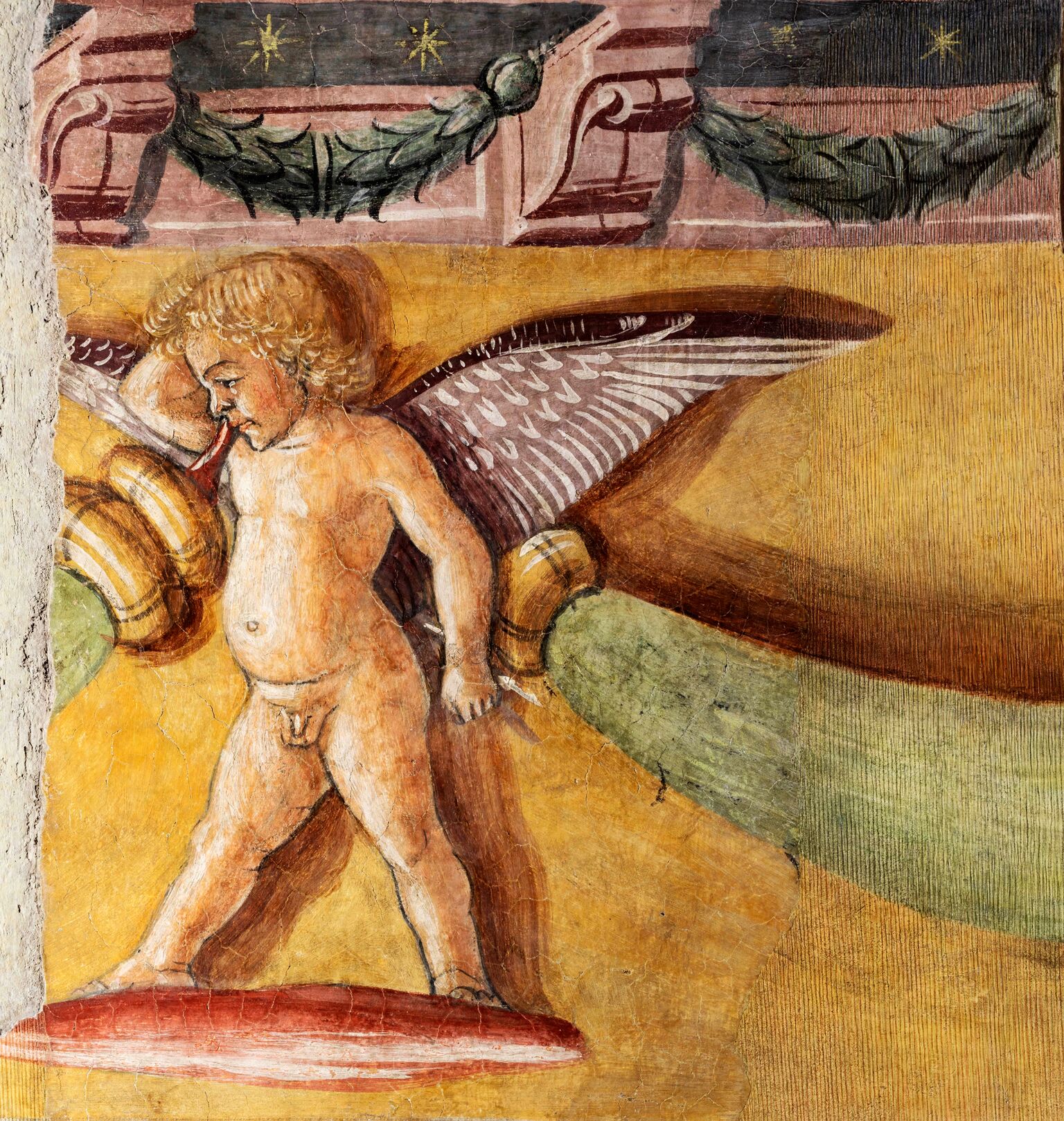 Sala di Ercole, Palazzo Venezia, Roma dettaglio del fregio con un putto