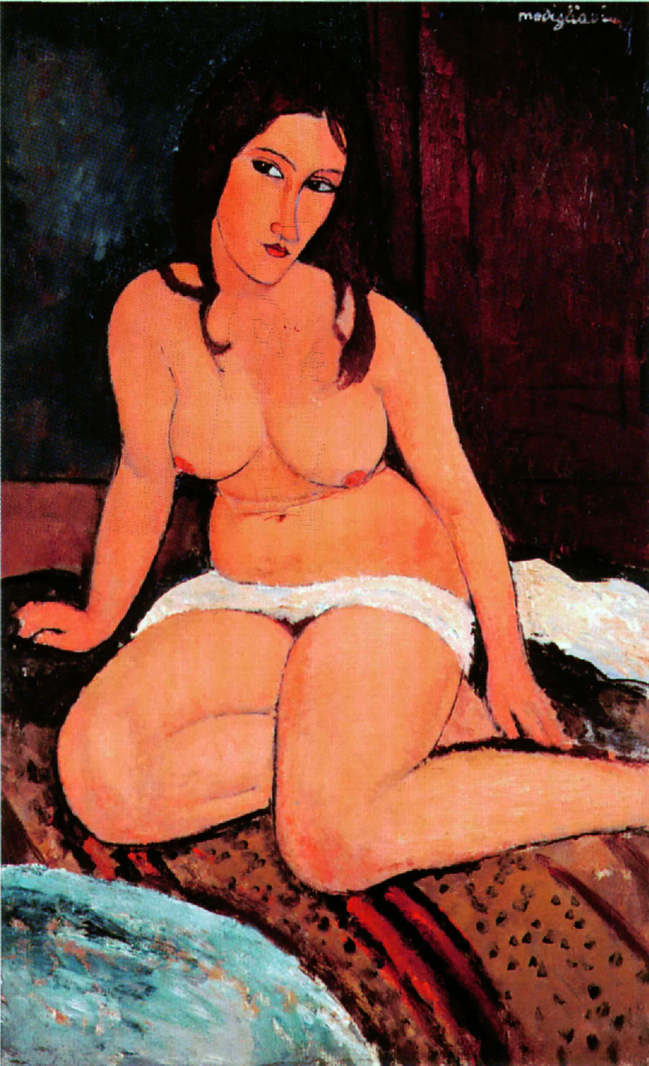 Amedeo Modigliani, Nudo accovacciato, 1917. Anversa, Koninklijk Museum voor Schone Kunsten