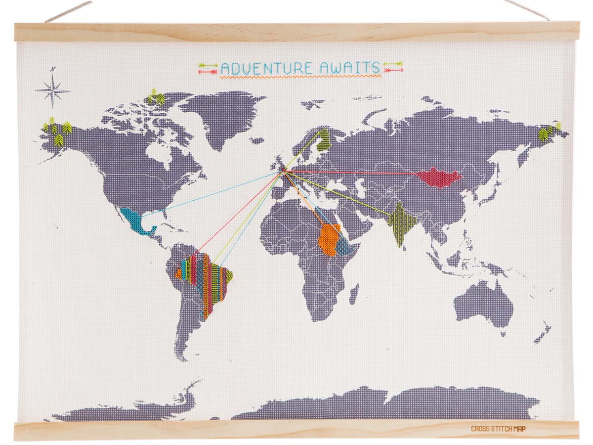 Cross Stitch World Map