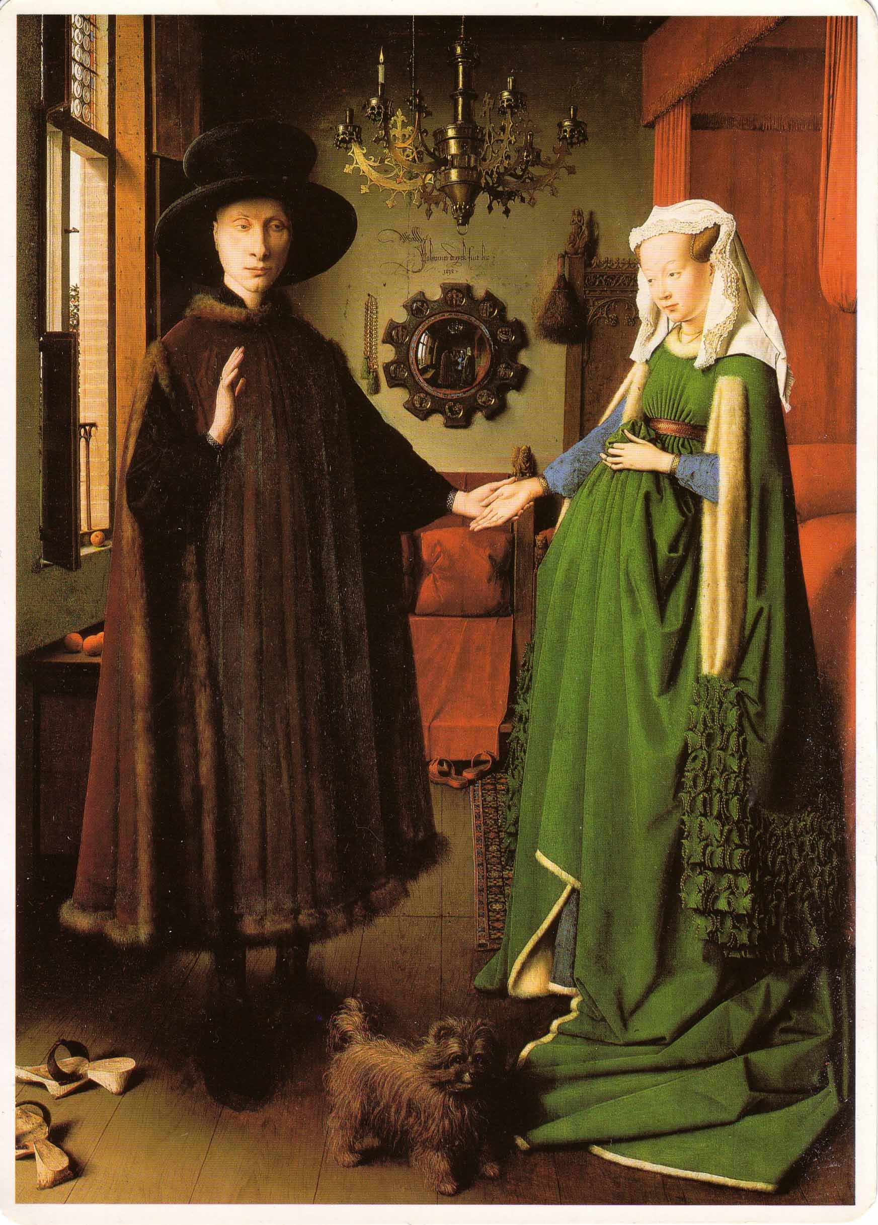 Jan van Eyck, Ritratto dei coniugi Arnolfini, 1434. National Gallery, Londra