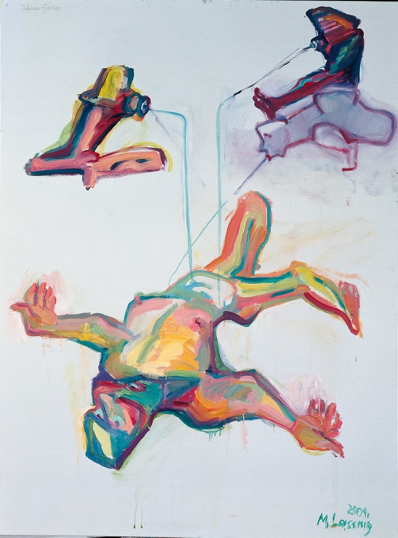 Maria Lassnig, Ideenfischer, 2001. Albertina, Vienna. The Essl Collection