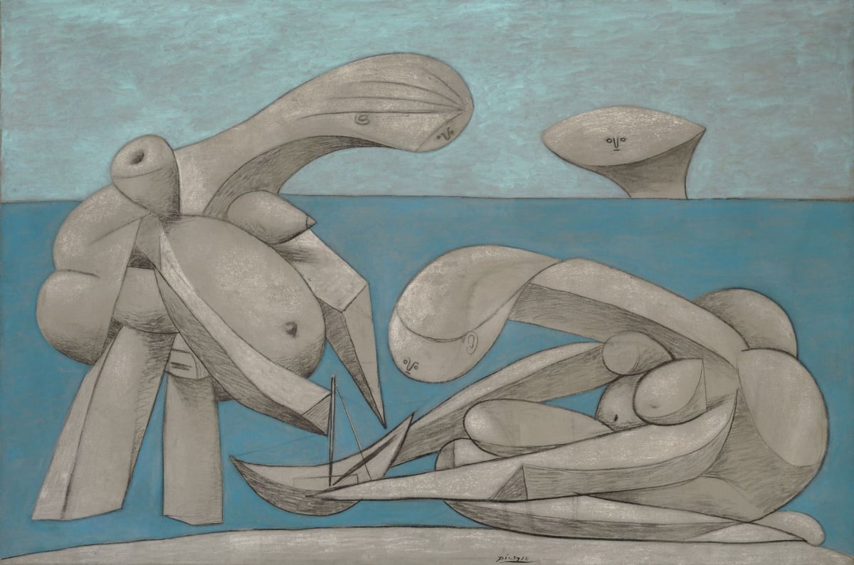Picasso, Sulla spiaggia (La Baignade), 12 febbraio 1937. Collezione Peggy Guggenheim, Venezia.© Succession Picasso, by SIAE 2017