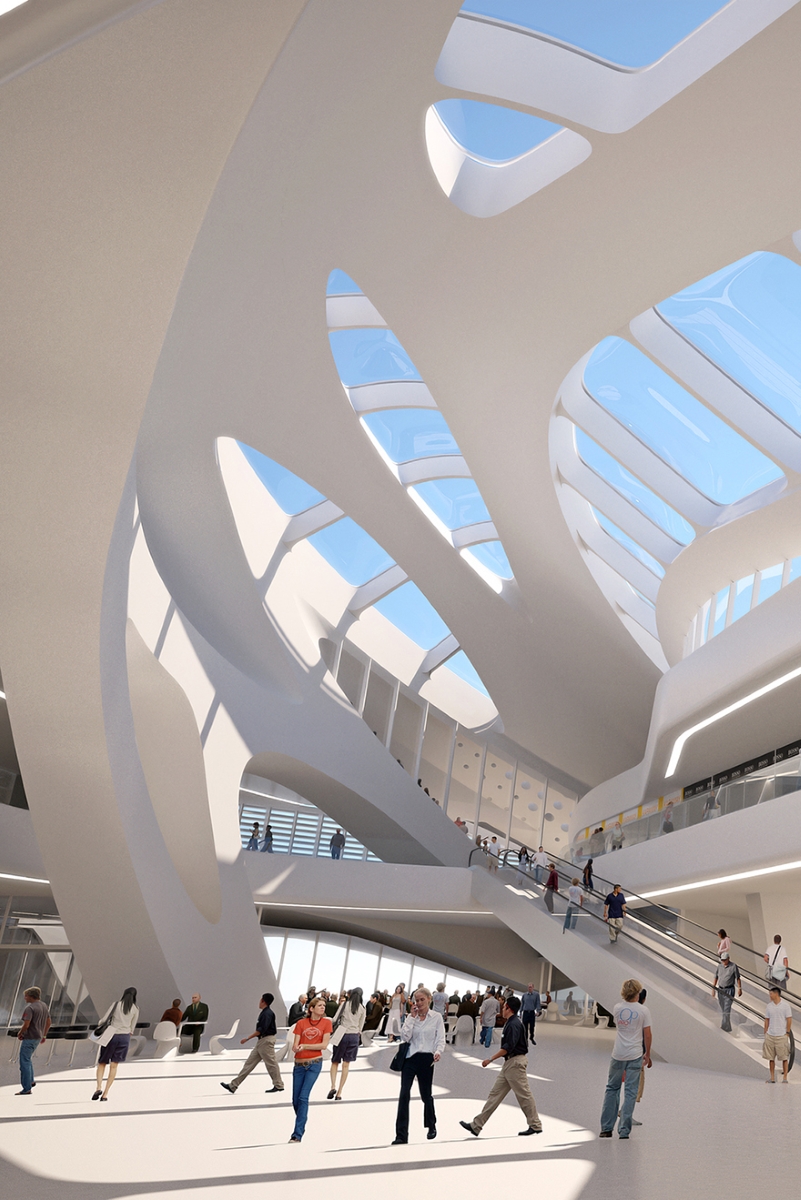 Jesolo Magica Retail Centre, 2009-2016 in costruzione, Render Courtesy Zaha Hadid Architects