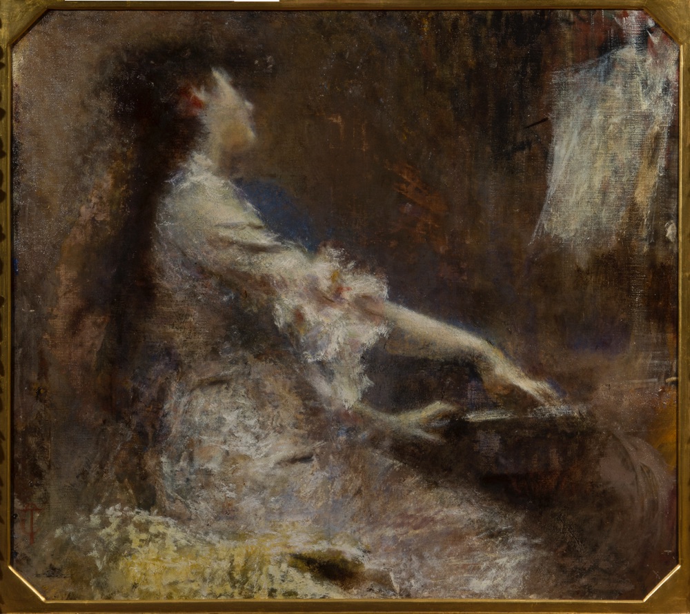 Tranquillo Cremona, Melodia, olio su tela, 115 x 129 cm