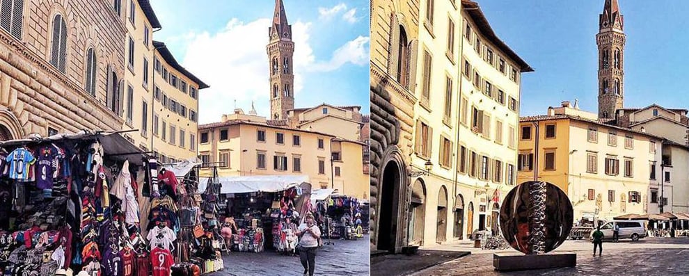 La Piazza San Firenze prima e dopo