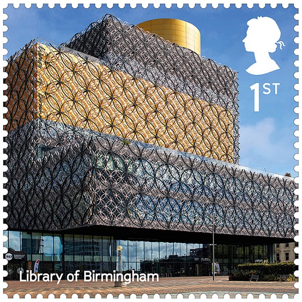 LB Library of Birmingham stamp 400%