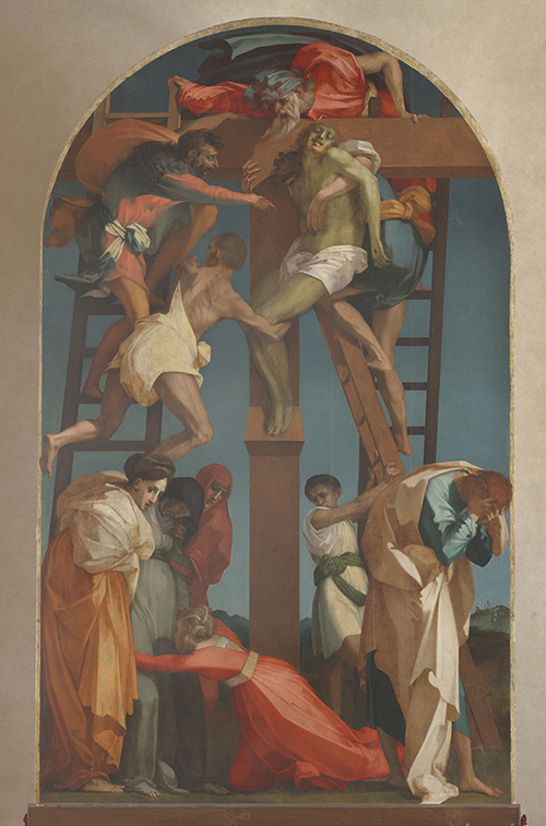 Rosso Fiorentino (Giovan Battista di Jacopo; Firenze 1494- Fontainebleau 1540) Deposizione dalla croce 1521, olio su tavola, cm 343 x 201. Volterra, Pinacoteca e Museo Civico