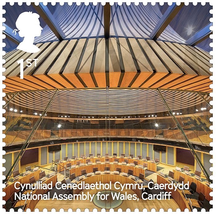 LB National Assembly for Wales, Cardiff stamp 400%