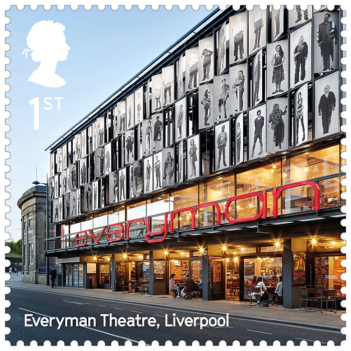LB Everyman Theatre, Liverpool stamp 400%