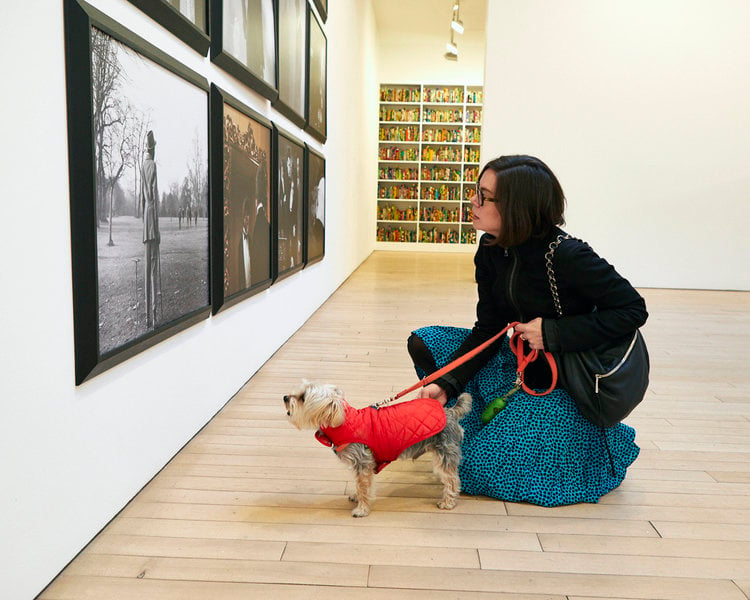 Jessica Dawson e Rocky in giro per mostre. Ph. Jason Falchook