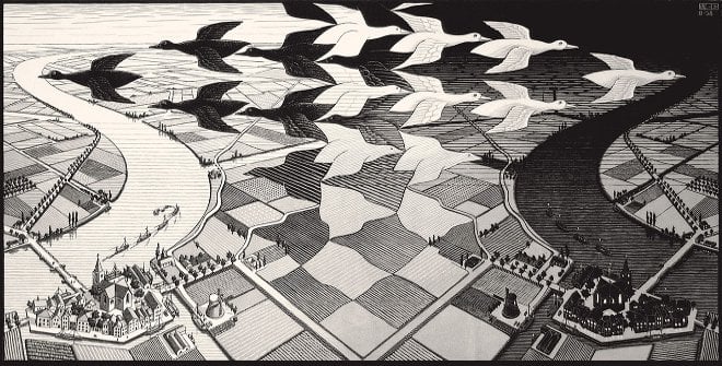 Un'opera di Escher