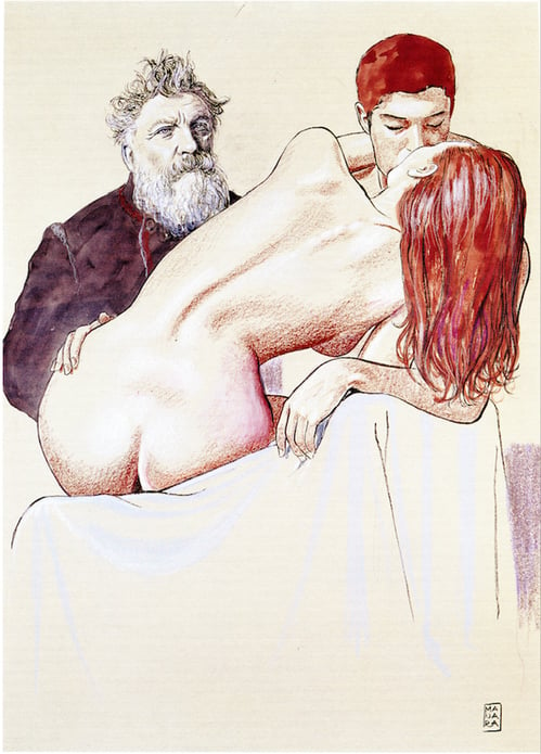 Palazzo Pallavicini Manara Rodin opera rappresentativa per la sezione Illustrazioni credits Milo Manara 2017