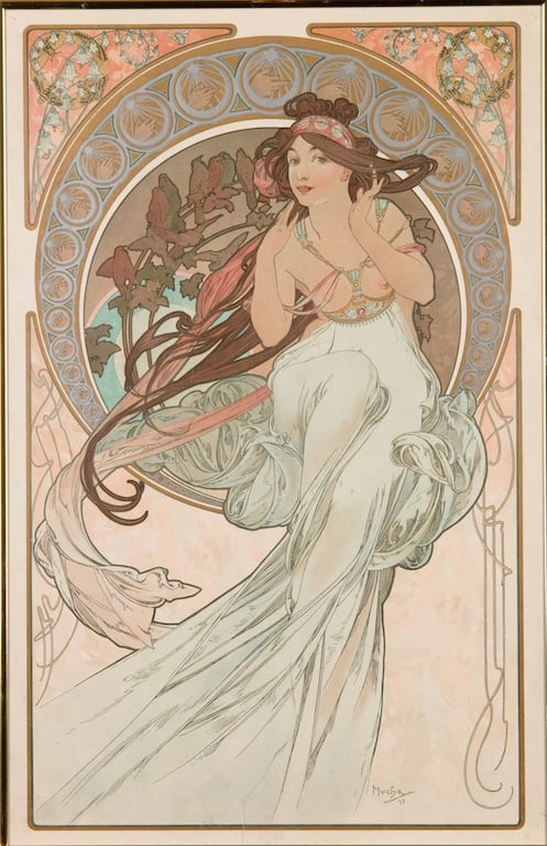 Alfons Mucha, Les Arts. Musique, Danse, Poesie, Peinture, 1898