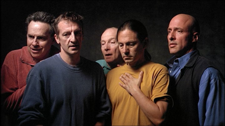 Bill Viola, The Quintet of the Silent, 2000, Color video on flat panel display mounted on wall. Performers Chris Grove, David Hernandez, John Malpede, Dan Gerrity, Tom Fitzpatrick