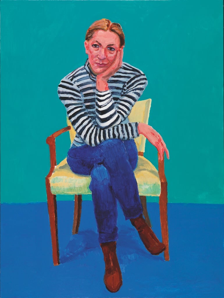 David Hockney, Edith Devaney, 11th, 12th, 13th February 2016, acrilico su tela, 121,9 x 91,4 cm © David Hockney, photo credit Richard Schmidt