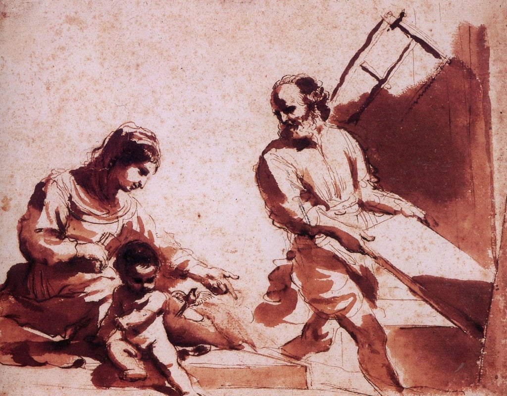 Guercino, Sacra Famiglia. Ascoli Piceno, Pinacoteca Civica
