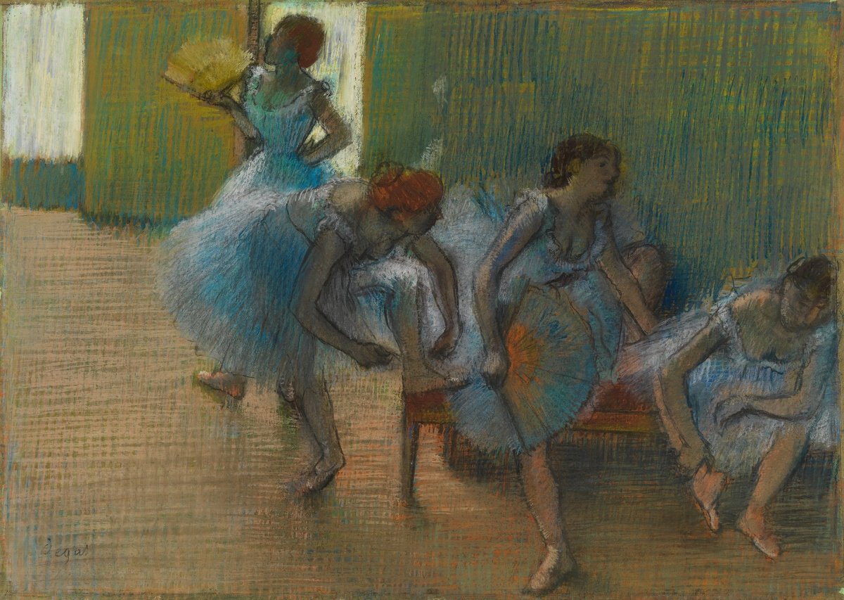 Hilaire Germain Edgar Degas, Dancers on a Bench, about 1898, Pastel-on-tracing-paper-Glasgow-Museums Art Gallery Museums Kelvingrove©CSG-CIC Glasgow Museums Collection