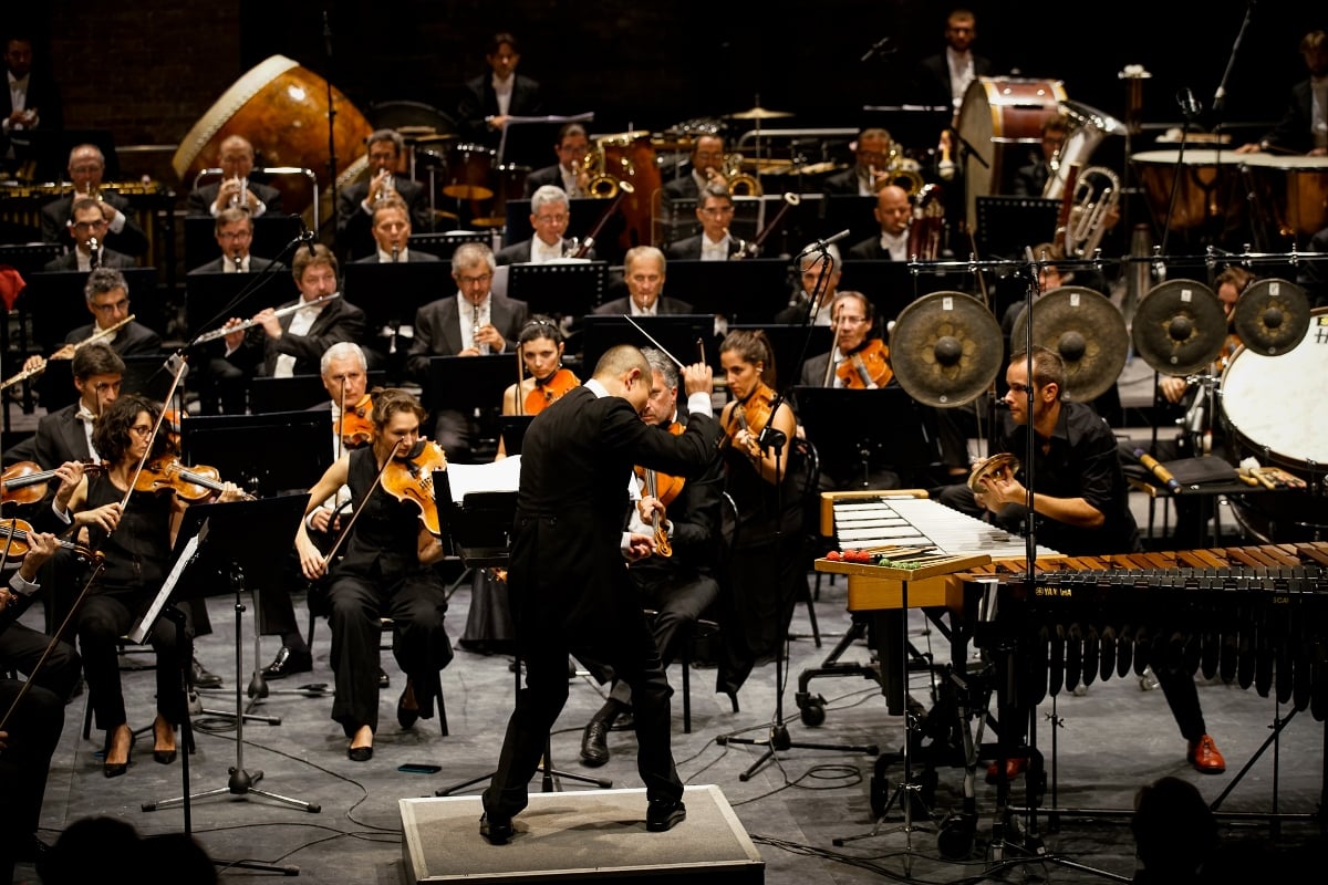 Festival Internazionale di Musica Contemporanea, Venezia 2017. Tan Dun e Simone Rubino. Photo © Andrea Avezzù