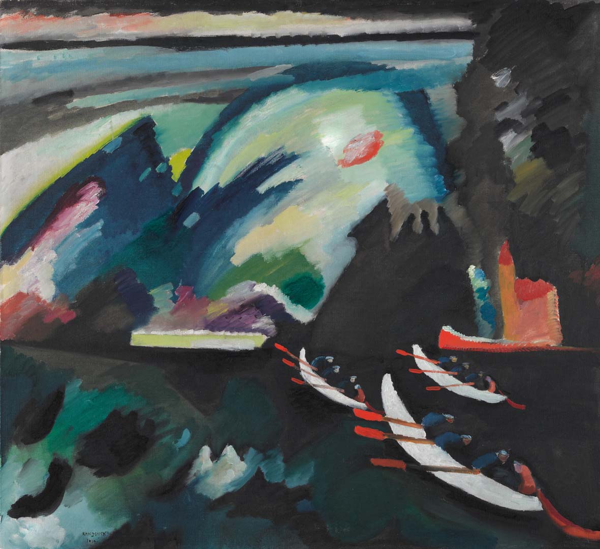 Vasilij Kandinskij Lago. 1910. Olio su tela. 98 x 105. Mosca, Galleria Tret’jakovskaja