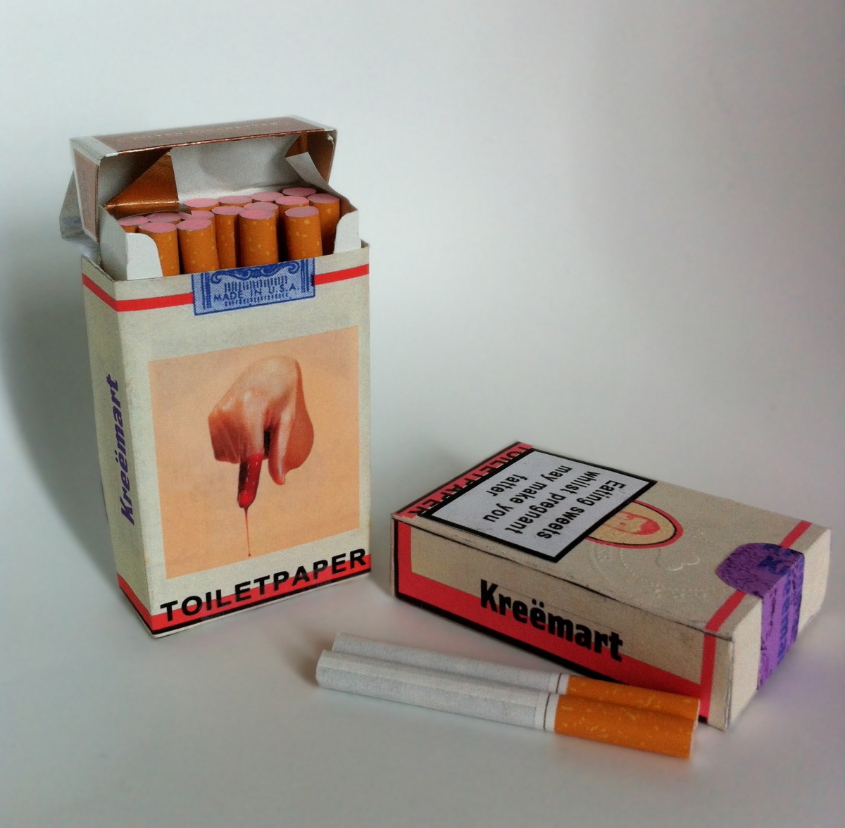 Bubble Gum Cigarettes, Maurizio Cattelan e Toilet Paper Magazine per Kreemart