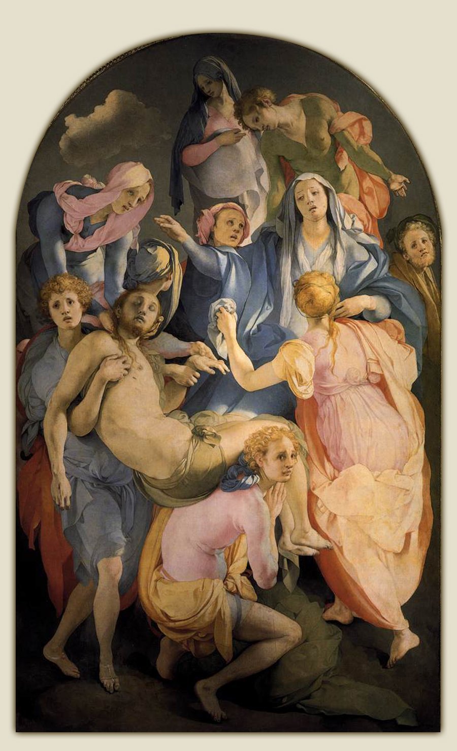 Jacopo da Pontormo, Trasporto di Cristo o Deposizione, 1526 28 ca. Chiesa di Santa Felicita, Firenze