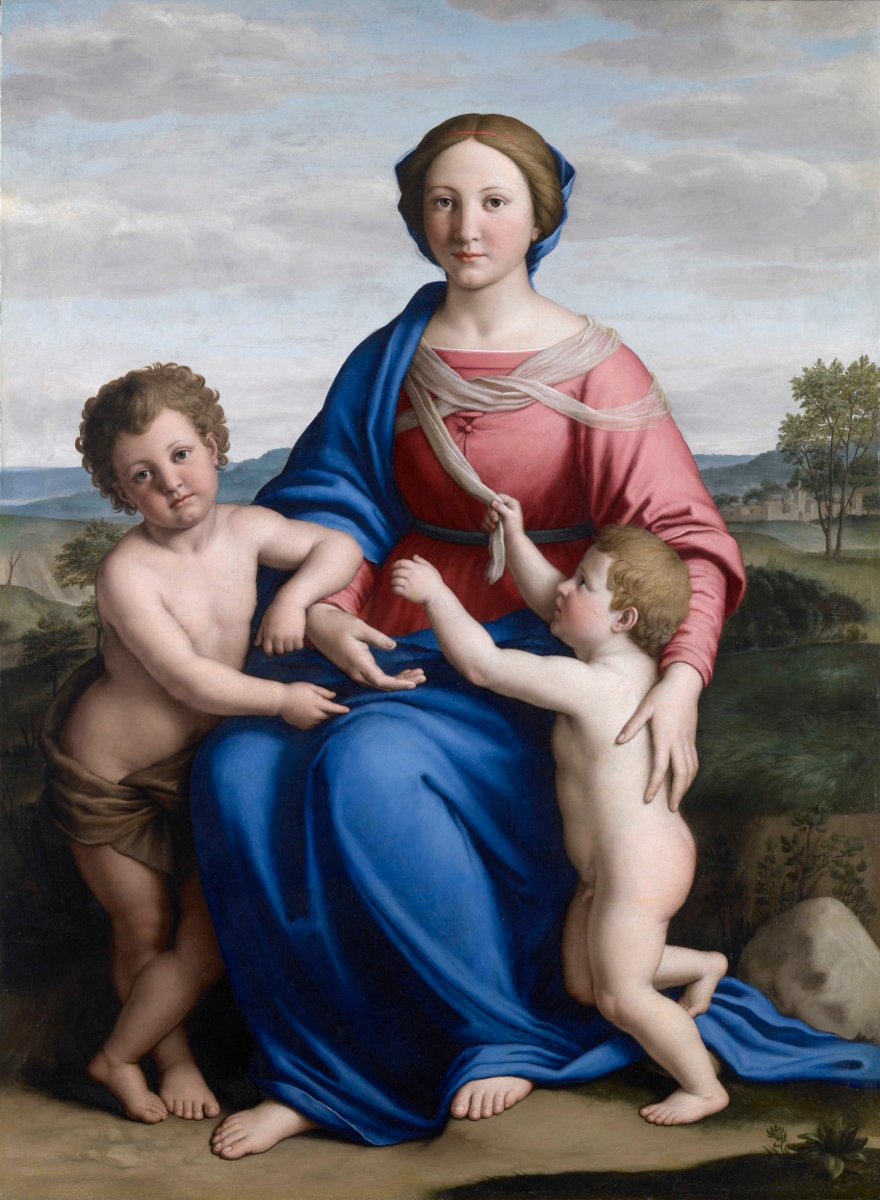 Sassoferrato, Madonna col Bambino e San Giovannino, Brescia